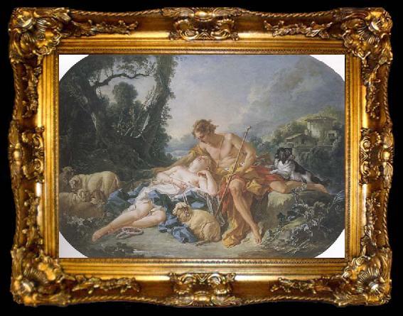 framed  Francois Boucher Daphnis and Chloe, ta009-2